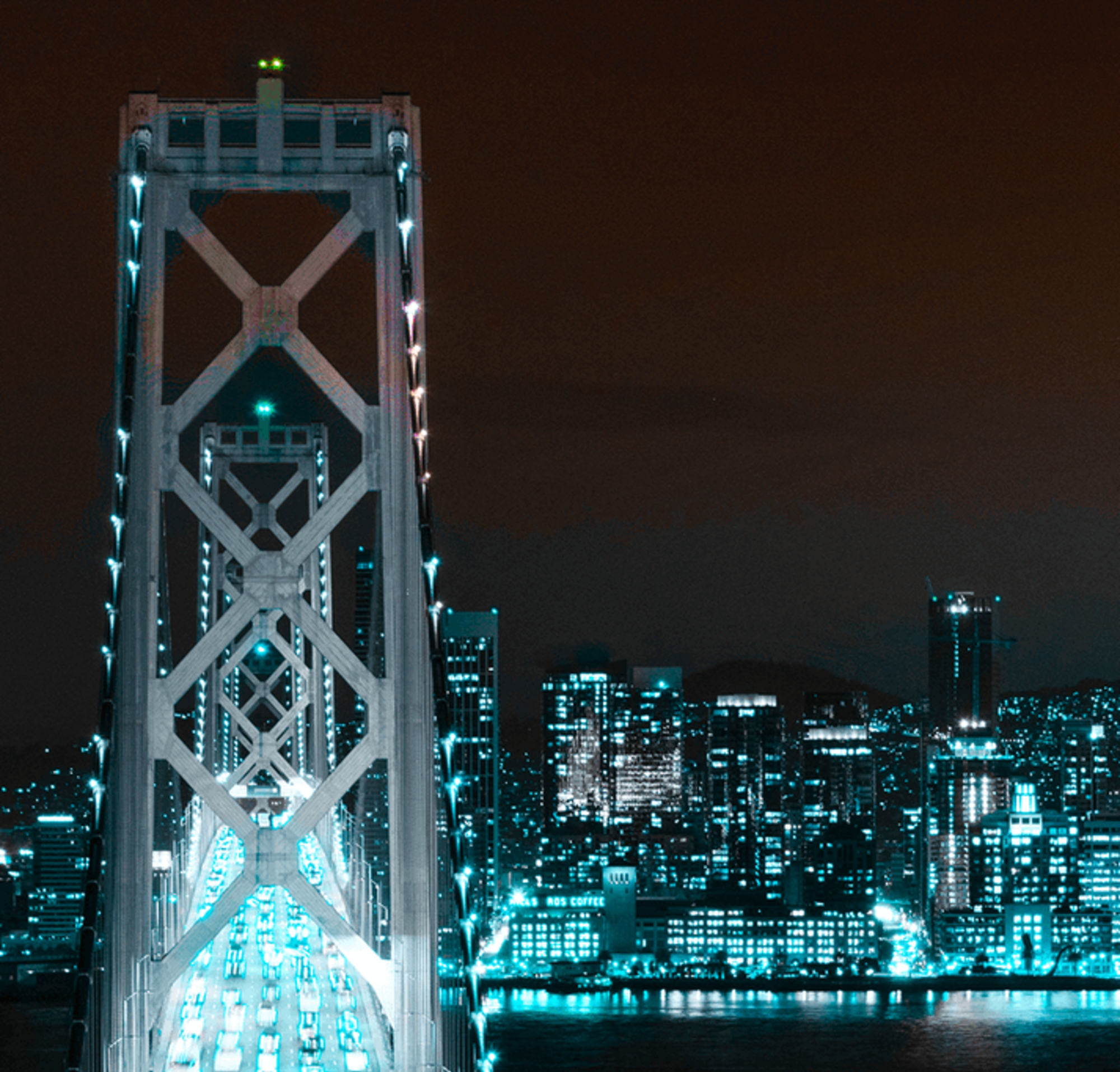 サンフランシスコの夜景とセールスフォースタワー